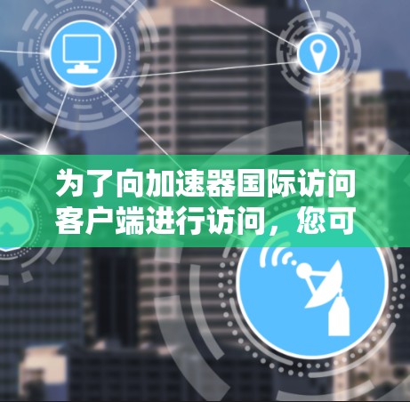 为了向加速器国际访问客户端进行访问，您可以按照以下步骤操作