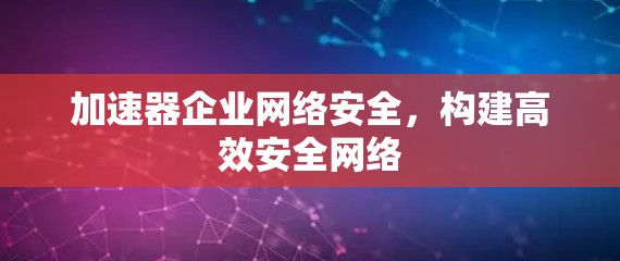 加速器企业网络安全，构建高效安全网络