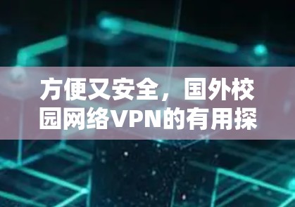 方便又安全，国外校园网络VPN的有用探索