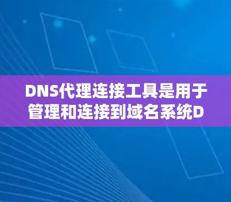 DNS代理连接工具是用于管理和连接到域名系统DNS代理的软件。以下是对这些工具的详细总结