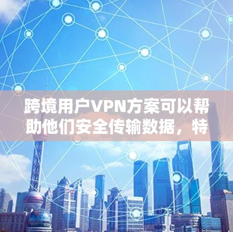 跨境用户VPN方案可以帮助他们安全传输数据，特别是在国际范围内的设备之间。以下是几个常用的VPN方案及其适用场景