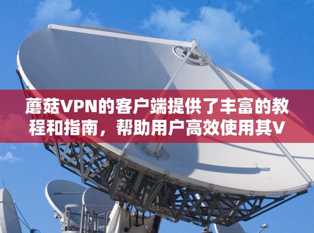 蘑菇VPN的客户端提供了丰富的教程和指南，帮助用户高效使用其VPN功能。以下是关于蘑菇VPN客户端的教程和指南，涵盖基本操作、高级配置、安全设置和使用技巧