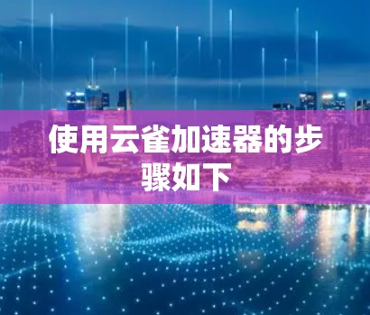 使用云雀加速器的步骤如下
