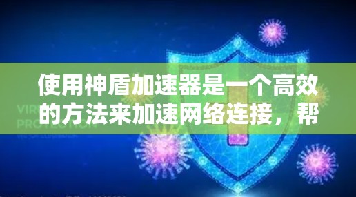 使用神盾加速器是一个高效的方法来加速网络连接，帮助您更快访问互联网。以下是使用神盾加速器的详细步骤指南
