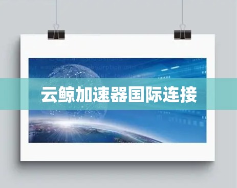 云鲸加速器国际连接