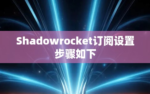 Shadowrocket订阅设置步骤如下